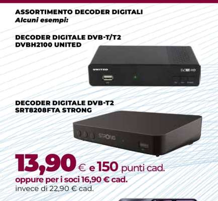 DECODER DIGITALE DVB-T/T2 DVBH2100 UNITED