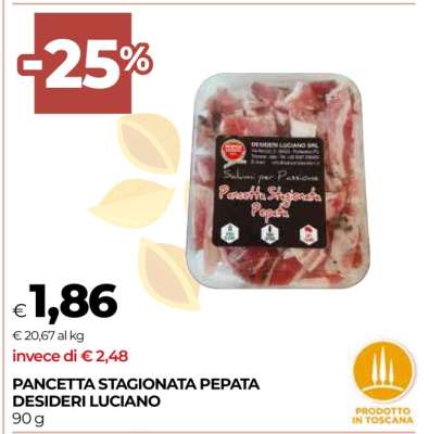 PANCETTA STAGIONATA PEPATA DESIDERI LUCIANO