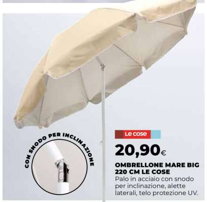 OMBRELLONE MARE BIG 220 CM LE COSE