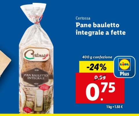 Certossa Pane bauletto integrale a fette