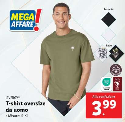 LIVERGY® T-shirt oversize da uomo