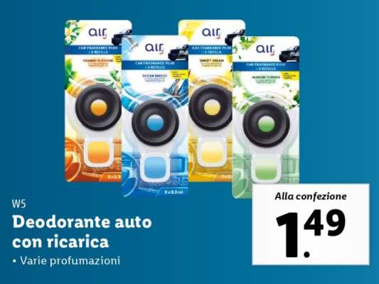 Deodorante auto con ricarica