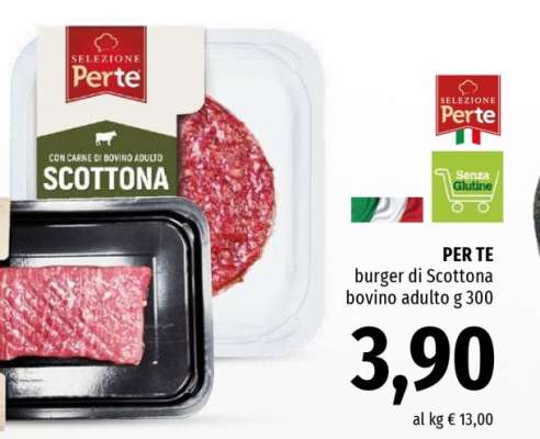 PER TE burger di Scottona bovino adulto g 300