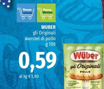 WUBER gli Originali wurstel di pollo