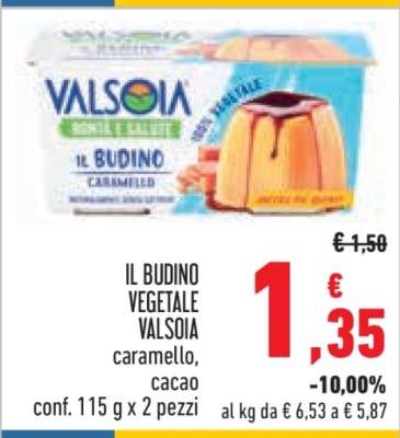 IL BUDINO VEGETALE VALSOIA