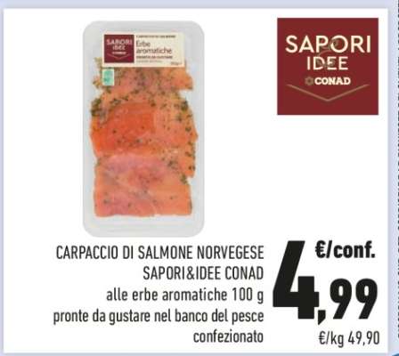 CARPACCIO DI SALMONE NORVEGESE SAPORI&IDEE CONAD