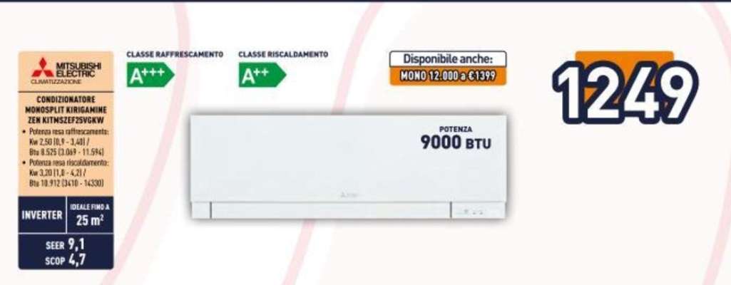 Mitsubishi Electric Climatizzatore Monosplit