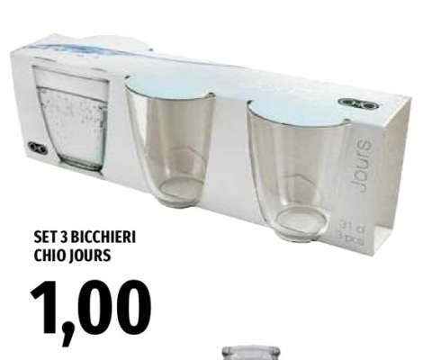 SET 3 BICCHIERI CHIO JOURS