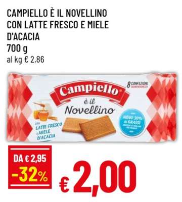 CAMPIELLO È IL NOVELLINO CON LATTE FRESCO E MIELE D'ACACIA
