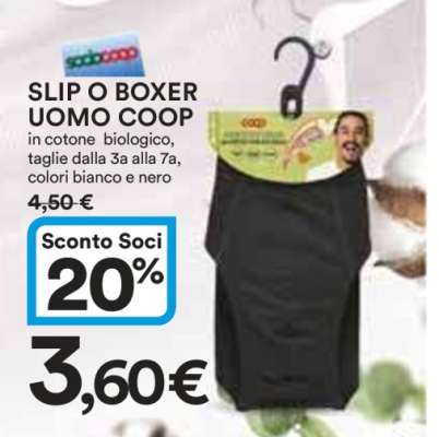 SLIP O BOXER UOMO COOP