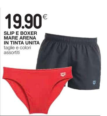 SLIP E BOXER MARE ARENA IN TINTA UNITA