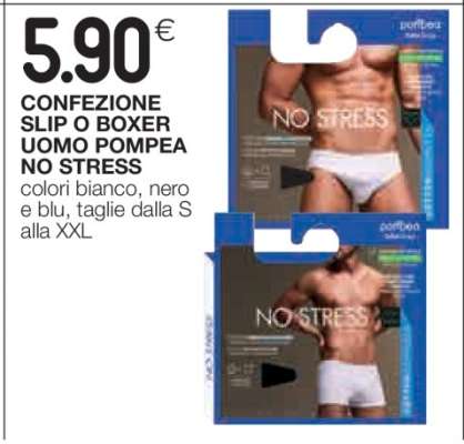 CONFEZIONE SLIP O BOXER UOMO POMPEA NO STRESS