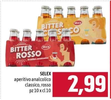 SELEX aperitivo analcolico classico, rosso