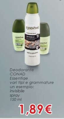 Deodorante CONAD Essentiae
