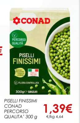 PISELLI FINISSIMI CONAD PERCORSO QUALITA' 300 g