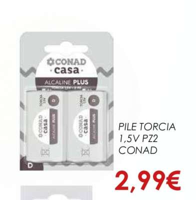 PILE TORCIA 1,5V PZ2 CONAD