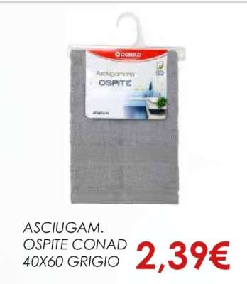 ASCIUGAM. OSPITE CONAD 40X60 GRIGIO