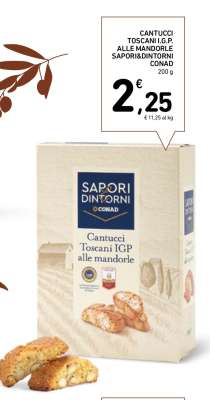 Cantucci Toscani I.G.P. alle mandorle Sapori&Dintorni Conad