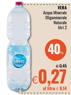 VERA Acqua Minerale Oligominerale Naturale