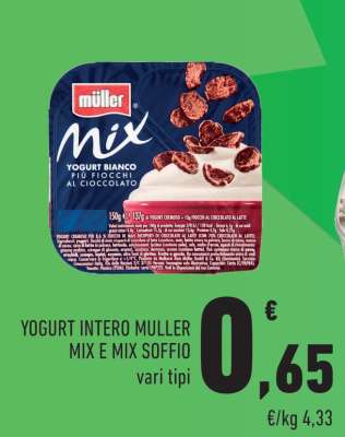 YOGURT INTERO MULLER MIX E MIX SOFFIO