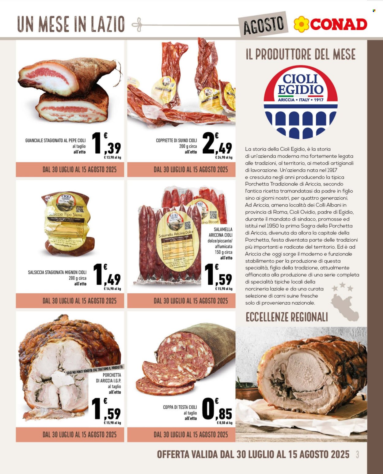 Volantino Conad - 30.7.2025 - 31.8.2025. Pagina 3