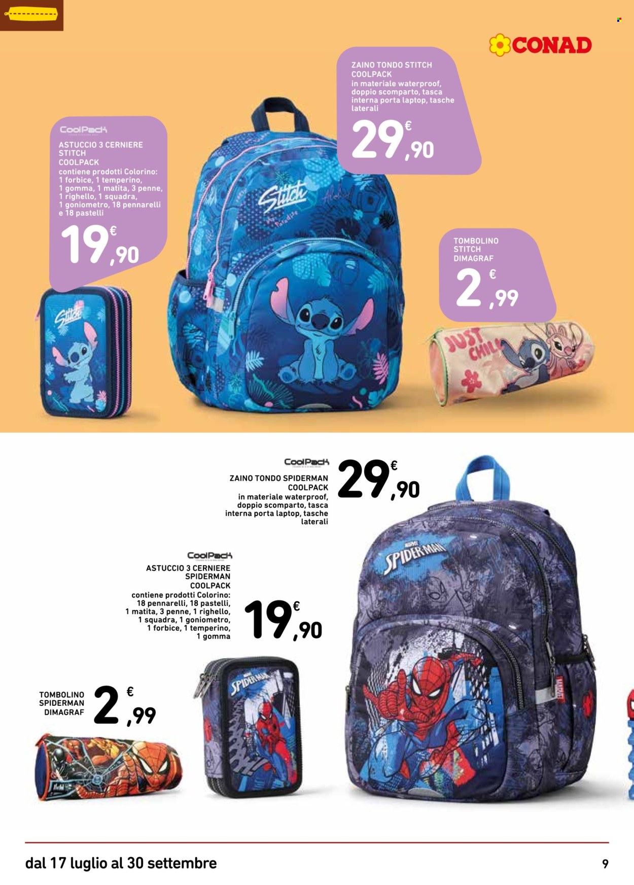 Volantino Conad - 17.7.2025 - 30.9.2025. Pagina 9