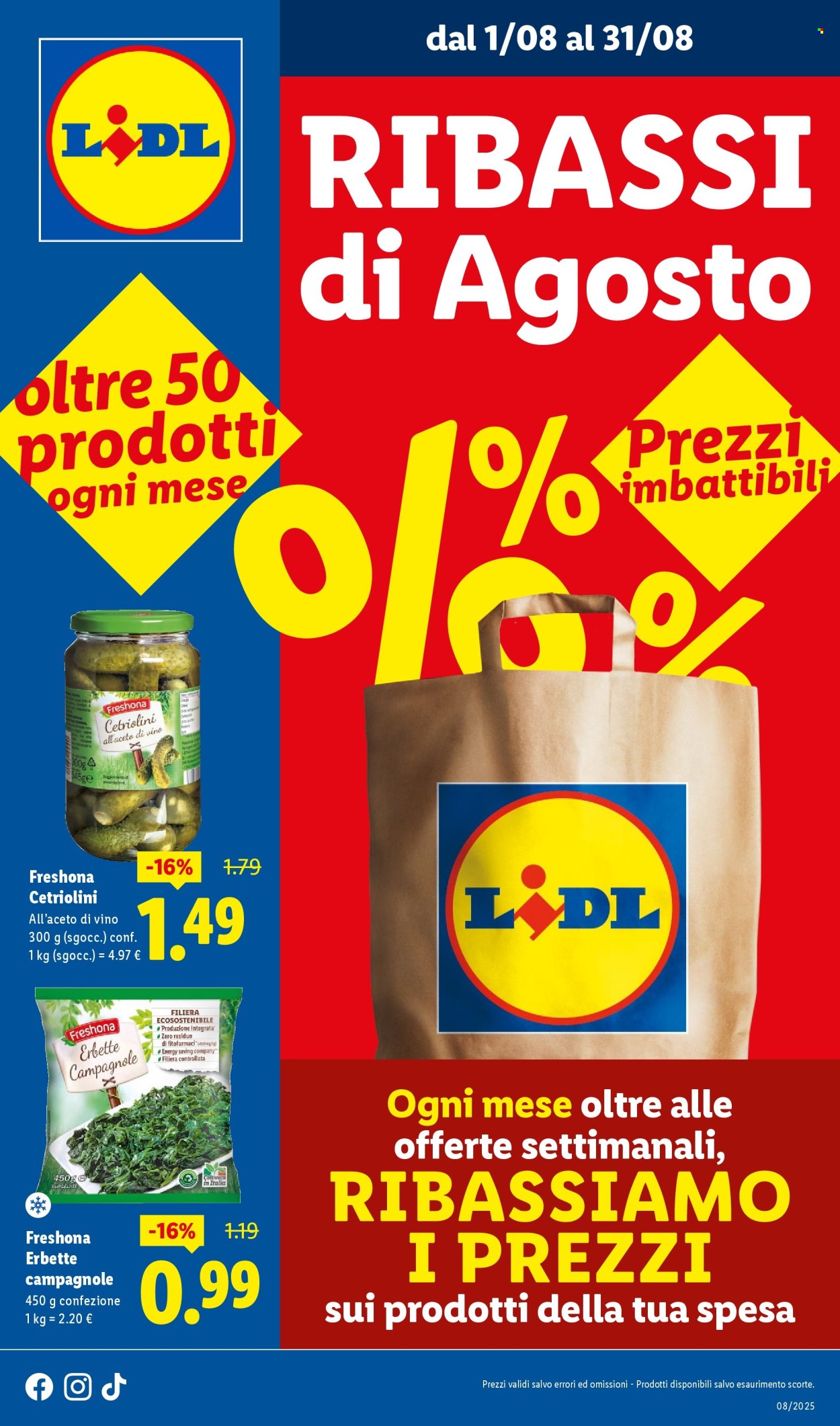 Volantino Lidl - 1.8.2025 - 31.8.2025. Pagina 1