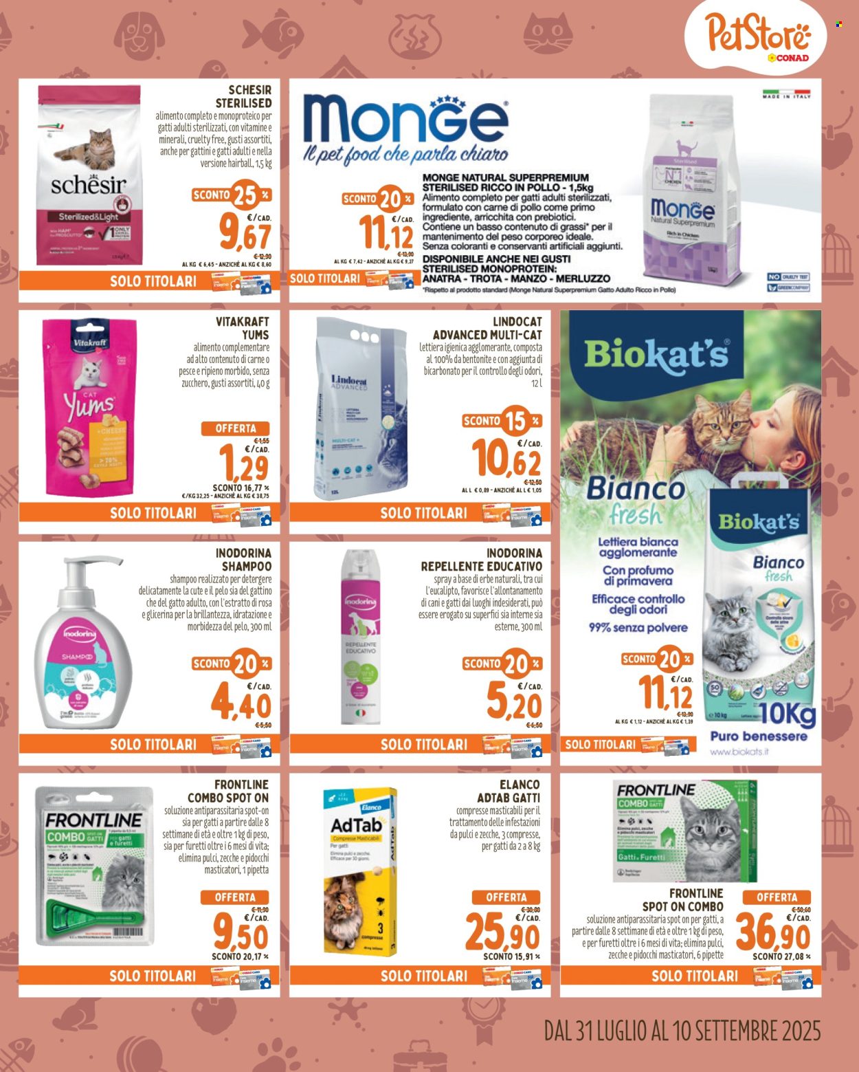 Volantino Pet Store Conad - 31.7.2025 - 10.9.2025. Pagina 5