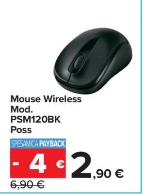 Mouse Wireless Mod. PSM120BK Poss