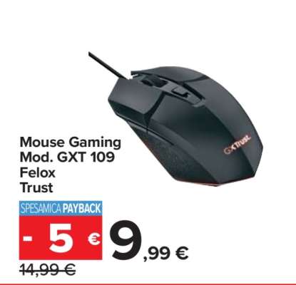 Mouse Gaming Mod. GXT 109 Felox Trust